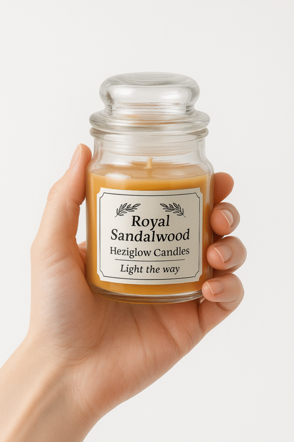 Combo of Three Medium Jar Scented Candles – Royal Sandalwood, Vanilla & French Rose - Image 3