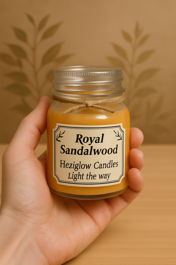 Combo of Three Medium Jar Scented Candles – Royal Sandalwood, Vanilla & French Rose - Image 5