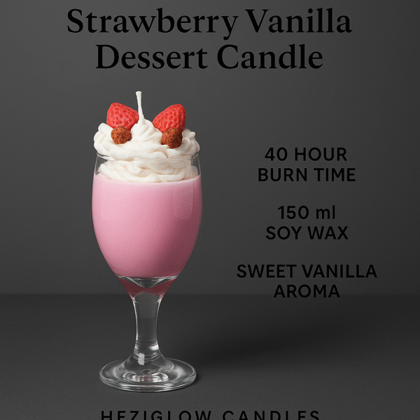 Strawberry Vanilla Dessert Candle - Image 2