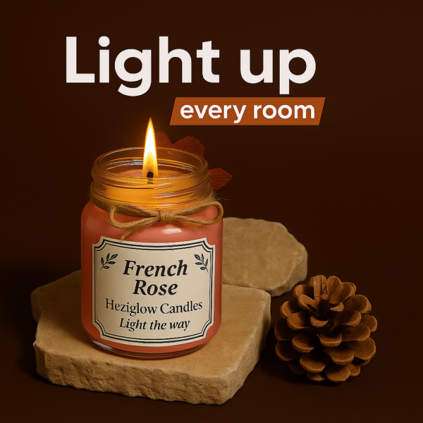 Combo of Three Medium Jar Scented Candles – Royal Sandalwood, Vanilla & French Rose - Image 10