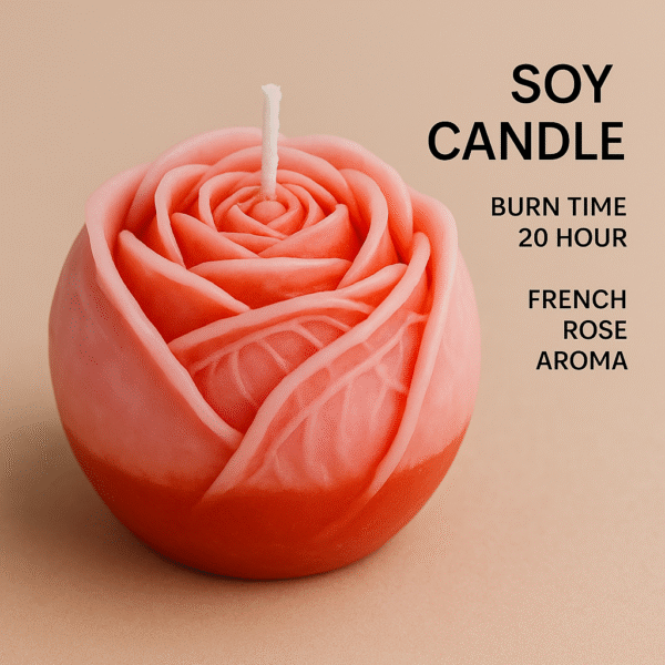 Italian Lotus Scented Candle by Heziglow Candles - Image 2