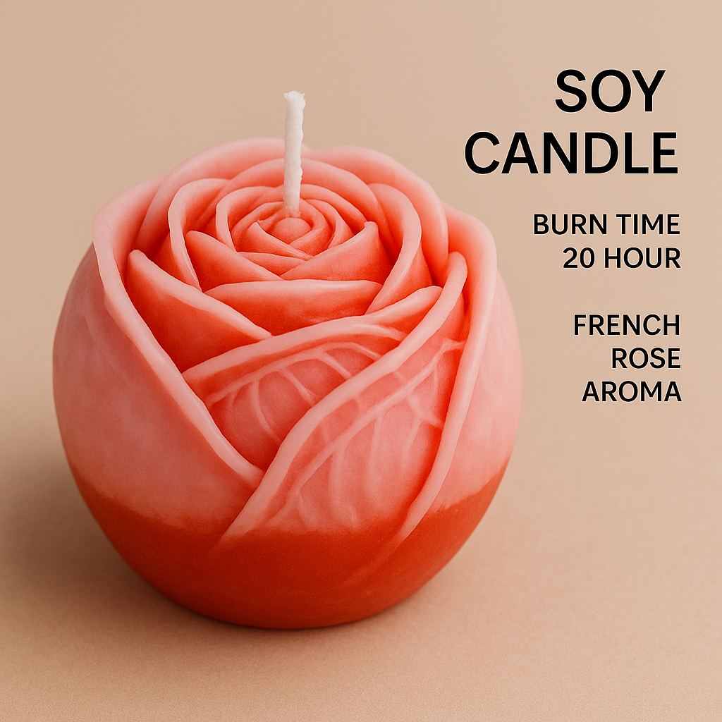 Small Lotus Dual Color Candle - Image 2