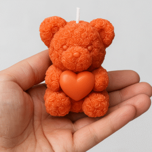 Small Teddy Candle - Fresh Red Rose Fragrance